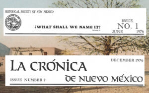 Two mastheads from La Crónica de Nuevo México to show how publications change their titles