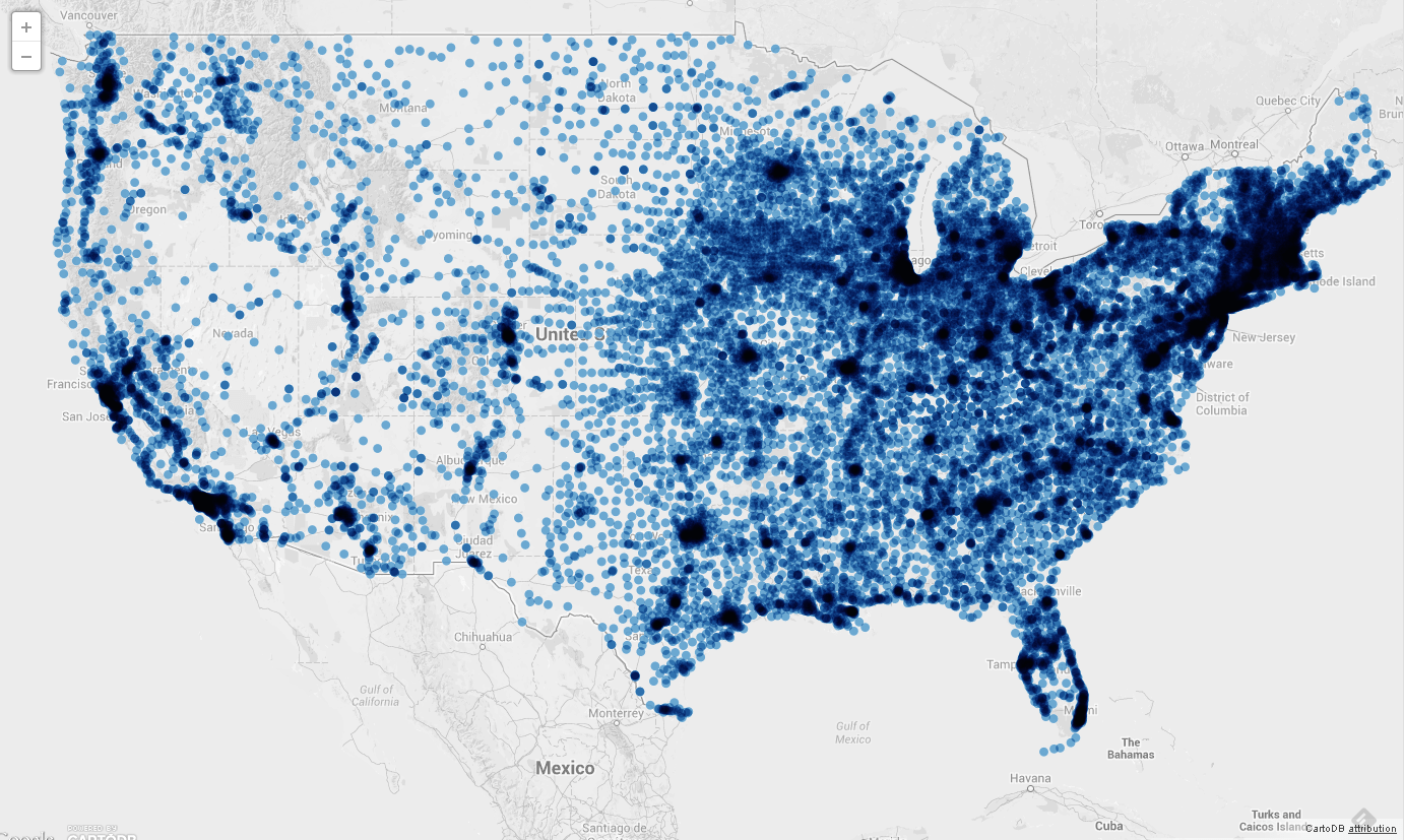 Map off all Public Libraries in the US