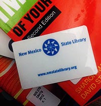 The new New Mexico State Library library card.