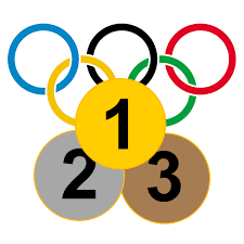 Olympic rings and medals