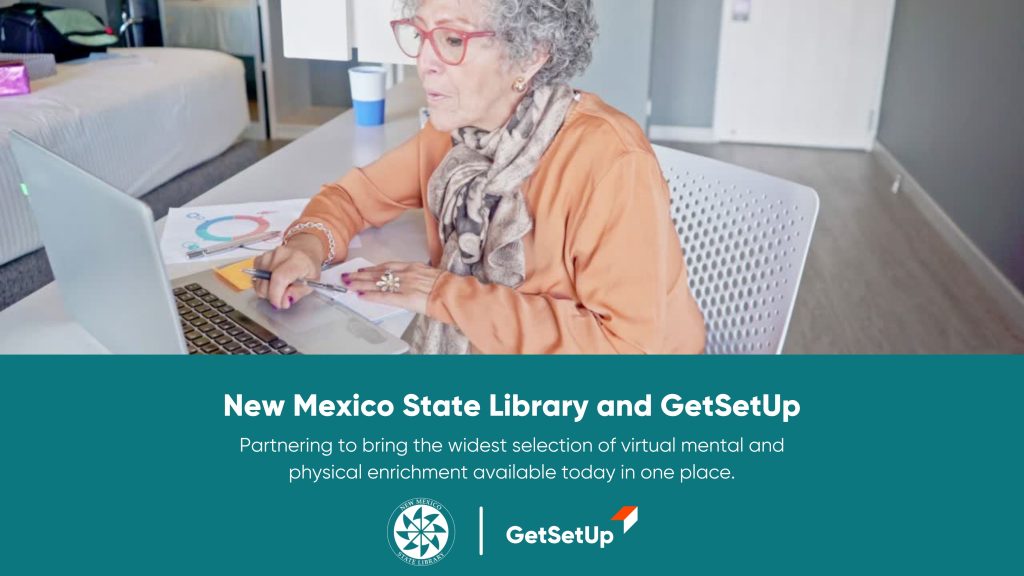 GetSetUp Promotional image showing a woman working on a laptop